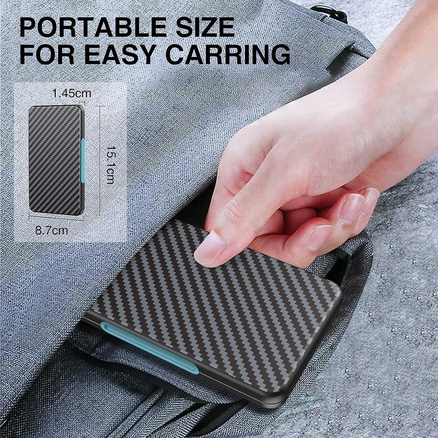 HEIYING Memory Card Case for SD/TF Cards,Portable SD Card Holder Storage Case Compatible with 20 SDXC SDHC and 20 TF Cards Slots