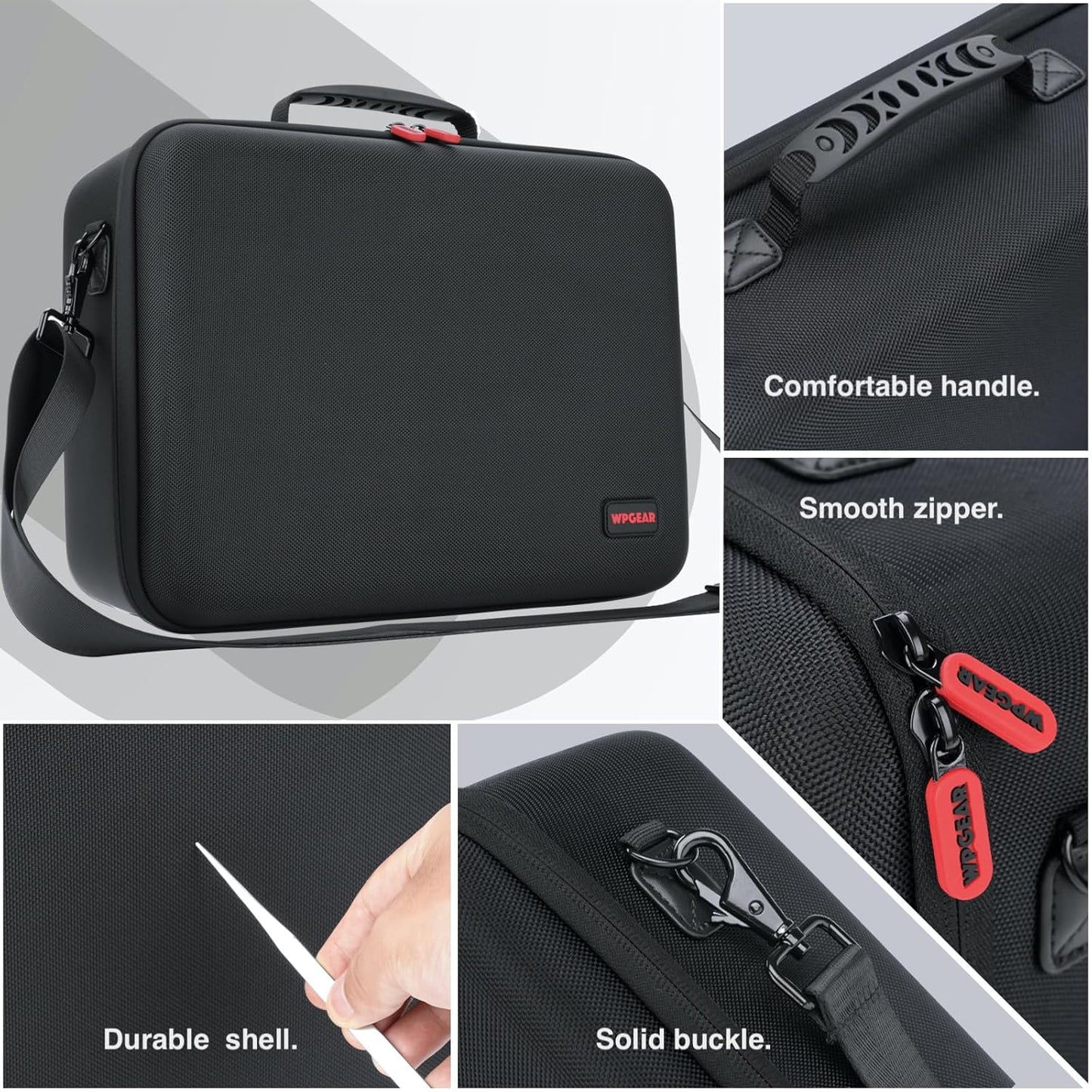 WPGEAR Hard Carrying Case Compatible with Nintendo Switch 2 (2025), Travel Bag Holds Switch 2 Console, Pro Controller x 2, Joy-Con Grip, Dock, Power Adapter, 21 Games, Cables and Accessories