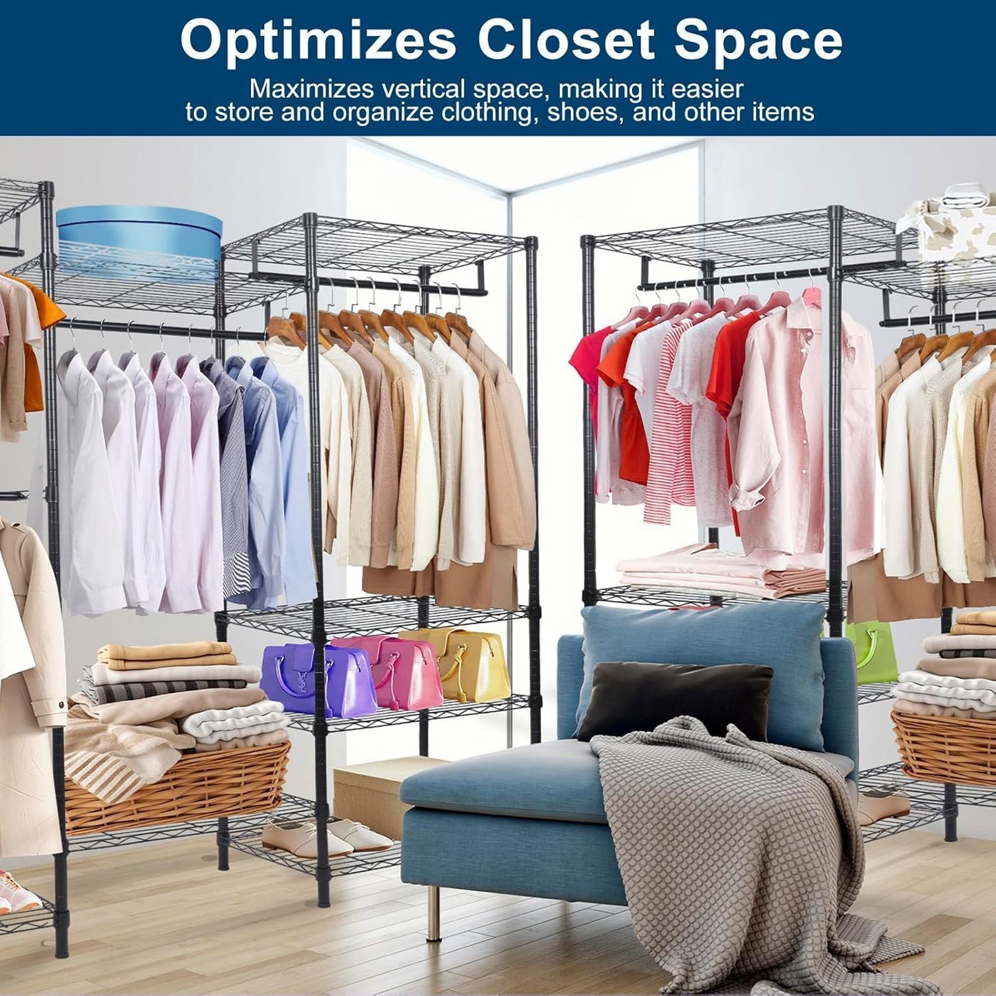 Whitmor Modern Industrial Wardrobe