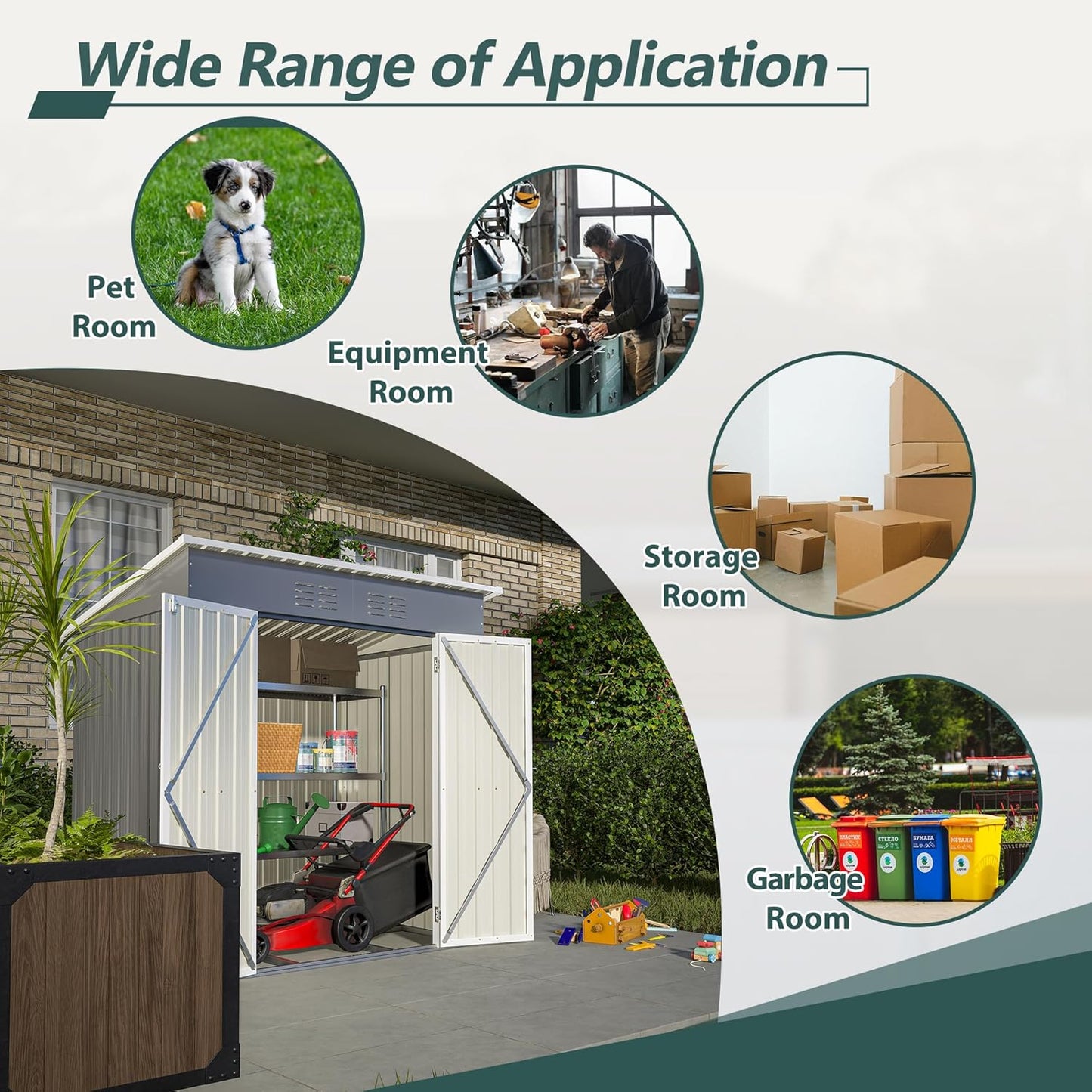 Ball & Cast 6x4FT Storage Shed with Lockable Door,Heavy Duty Outdoor Metal Sheds with Punched Vent, Waterproof Tool Sheds for Garden,Backyard,Lawn,Easy to Assemble,Gray