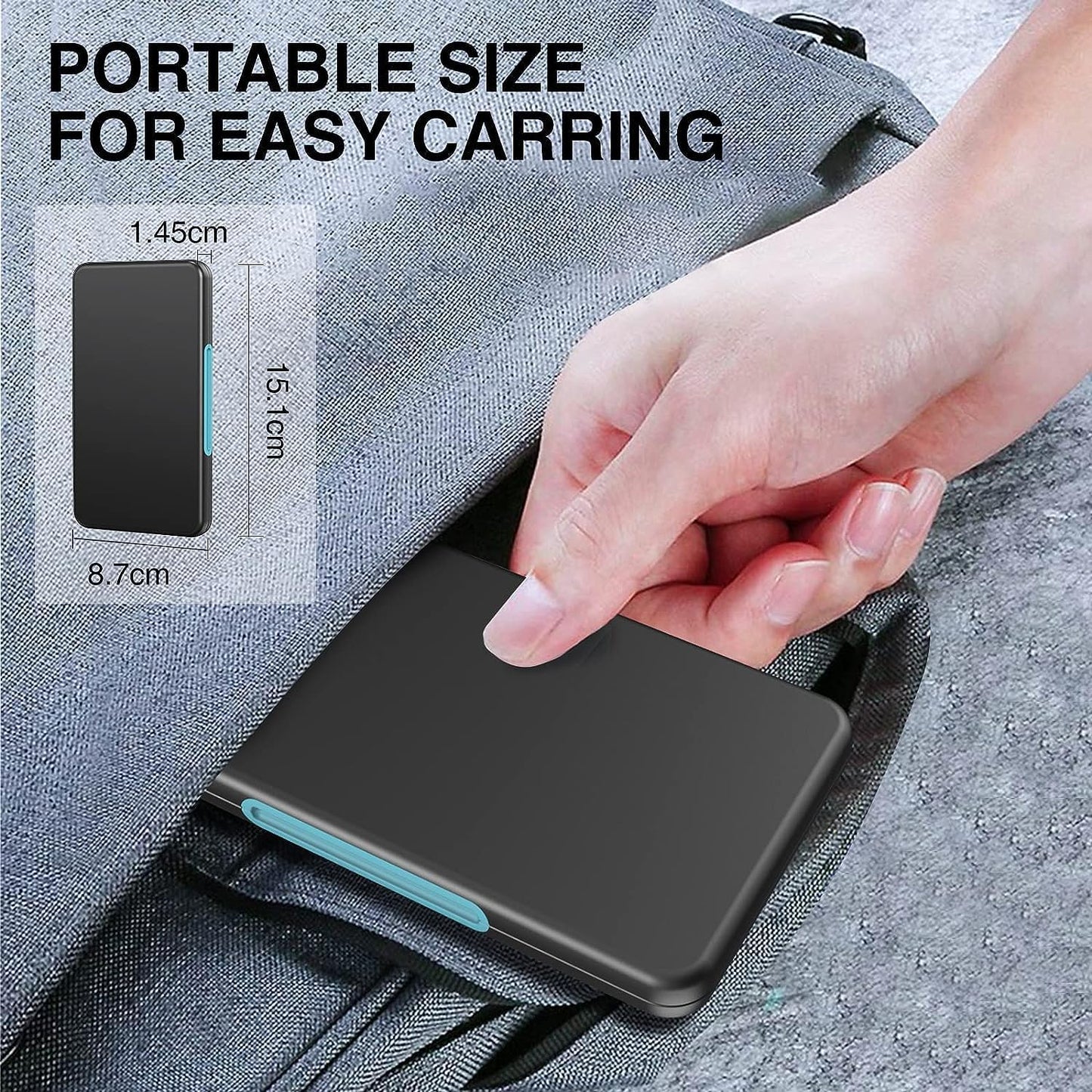 HEIYING SD Card Holder for SD/TF Cards,Portable Memory Card Storage Case Compatible with 20 SDXC SDHC and 20 TF Cards Slots
