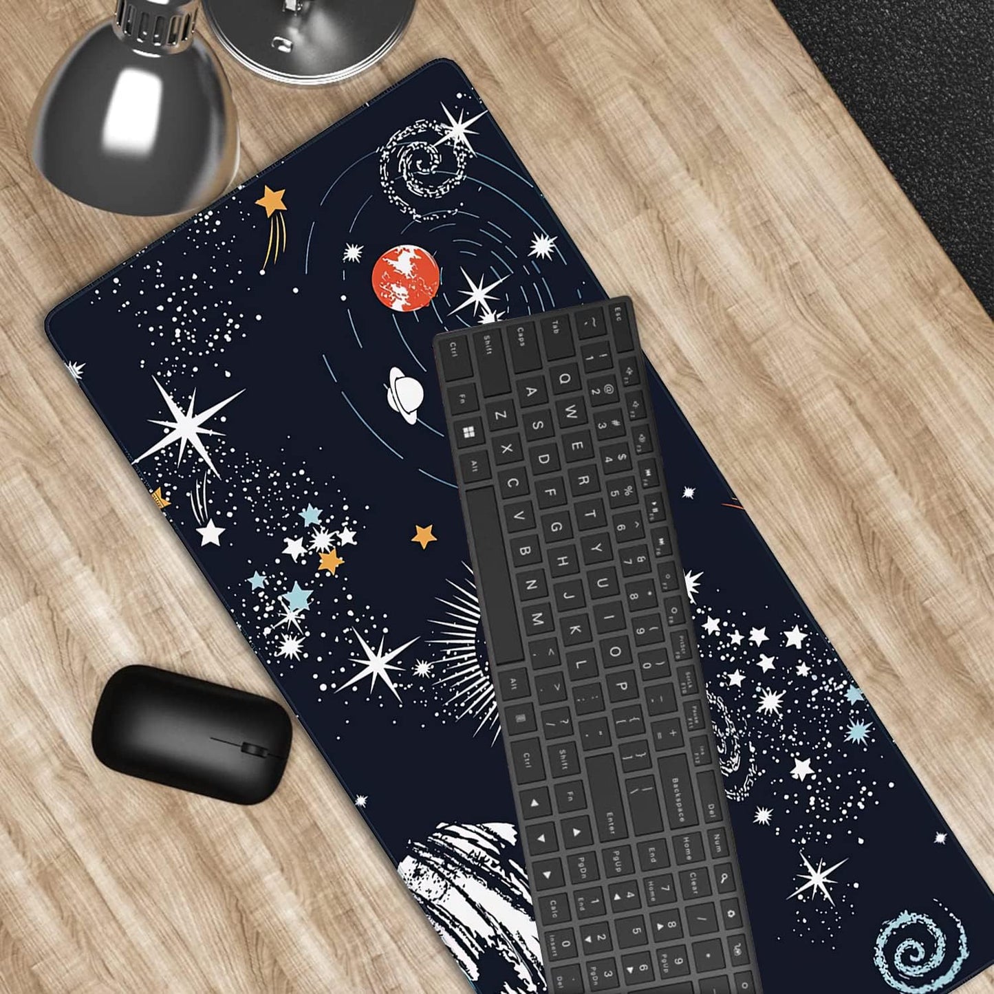 Space Galaxy Gaming Mouse Pad XXL Large Desk Mouse Pad Keyboard Mat with Stitched Edges Waterproof Non-Slip Desk Mat for Laptop,Keyboard,Computer 35.4 * 15.7 Inch