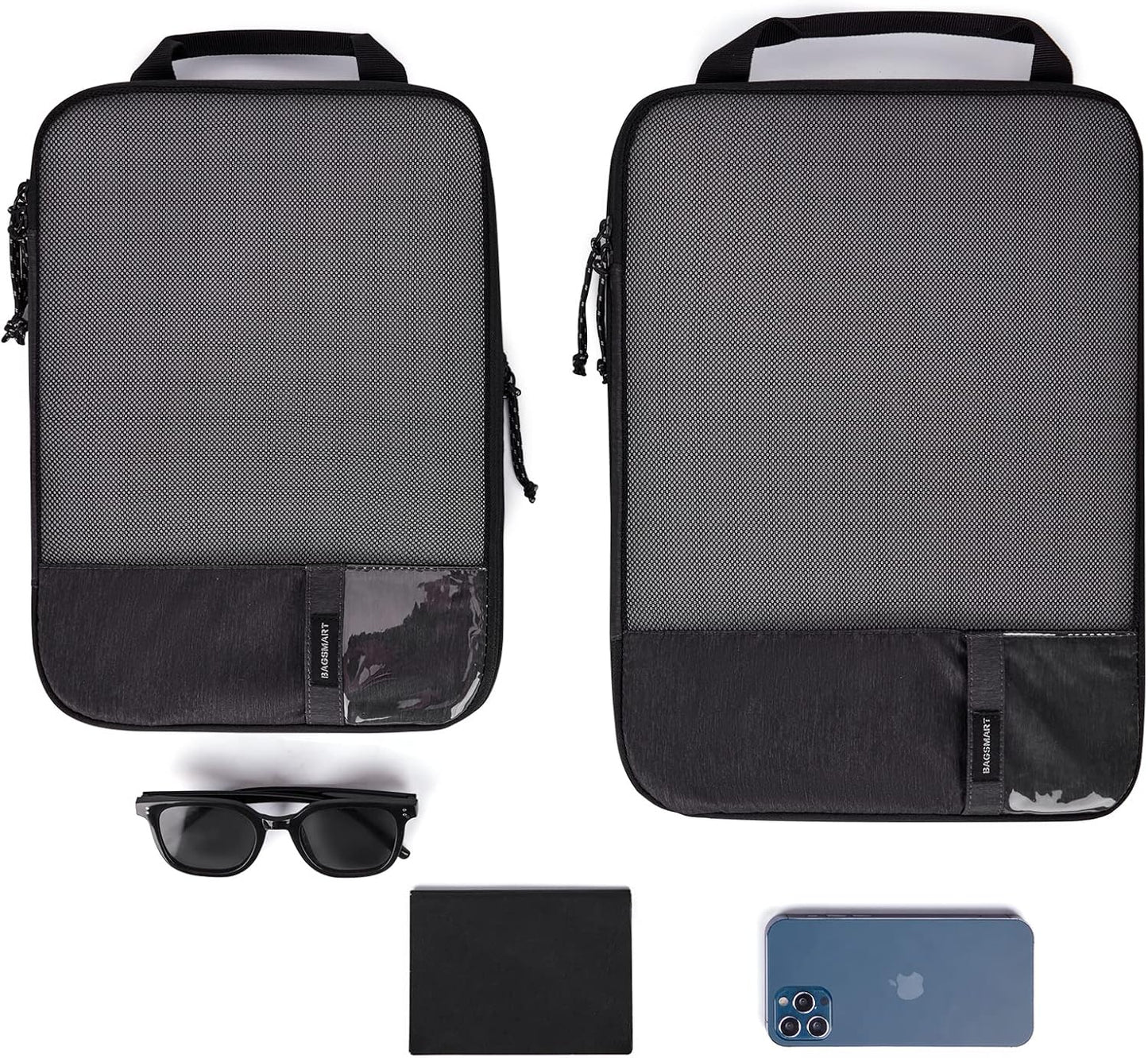 BAGSMART 6 Set /4 Set/2 Set Compression Packing Cubes for Travel, Lightweight Luggage Organizer Bags, Durable Space Saver Bags Travel Essentials