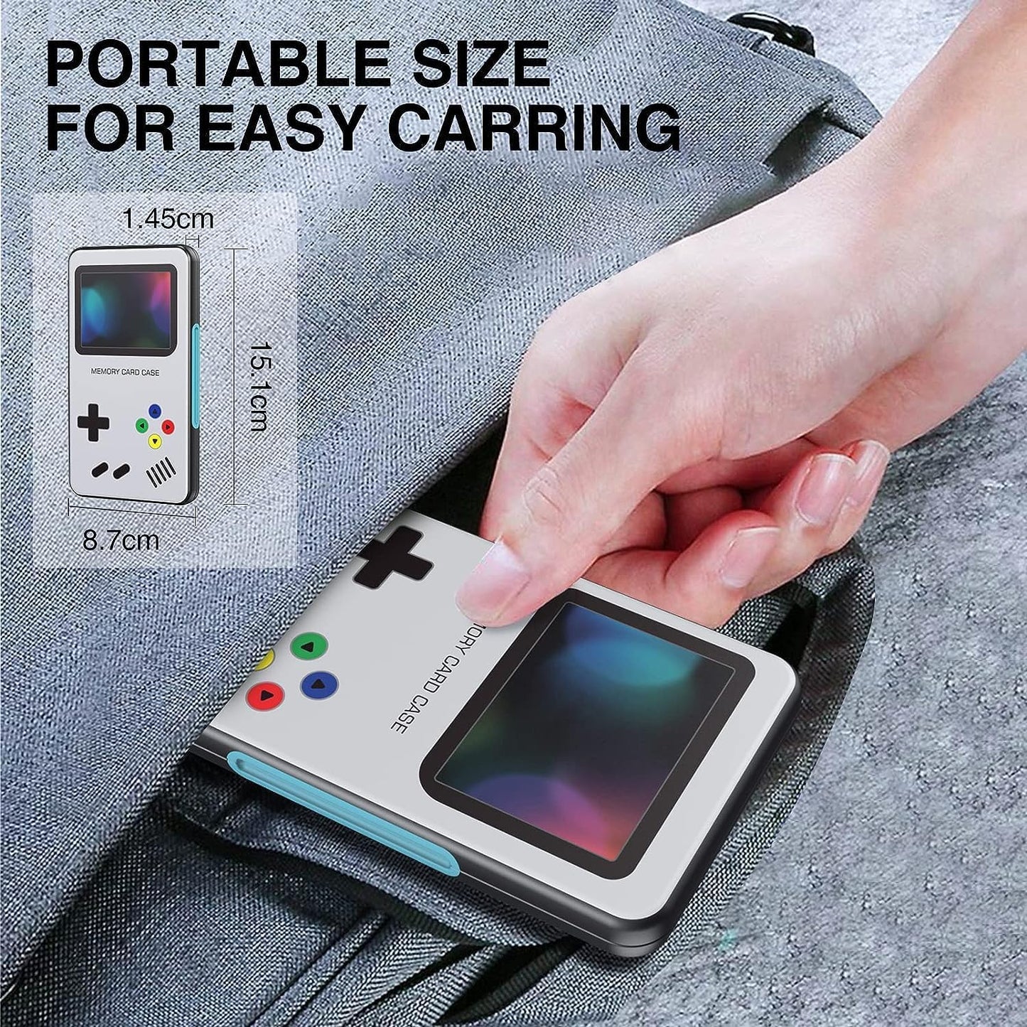 HEIYING SD Card Holder for SD/TF Cards,Portable Memory Card Storage Case Compatible with 20 SDXC SDHC and 20 TF Cards Slots