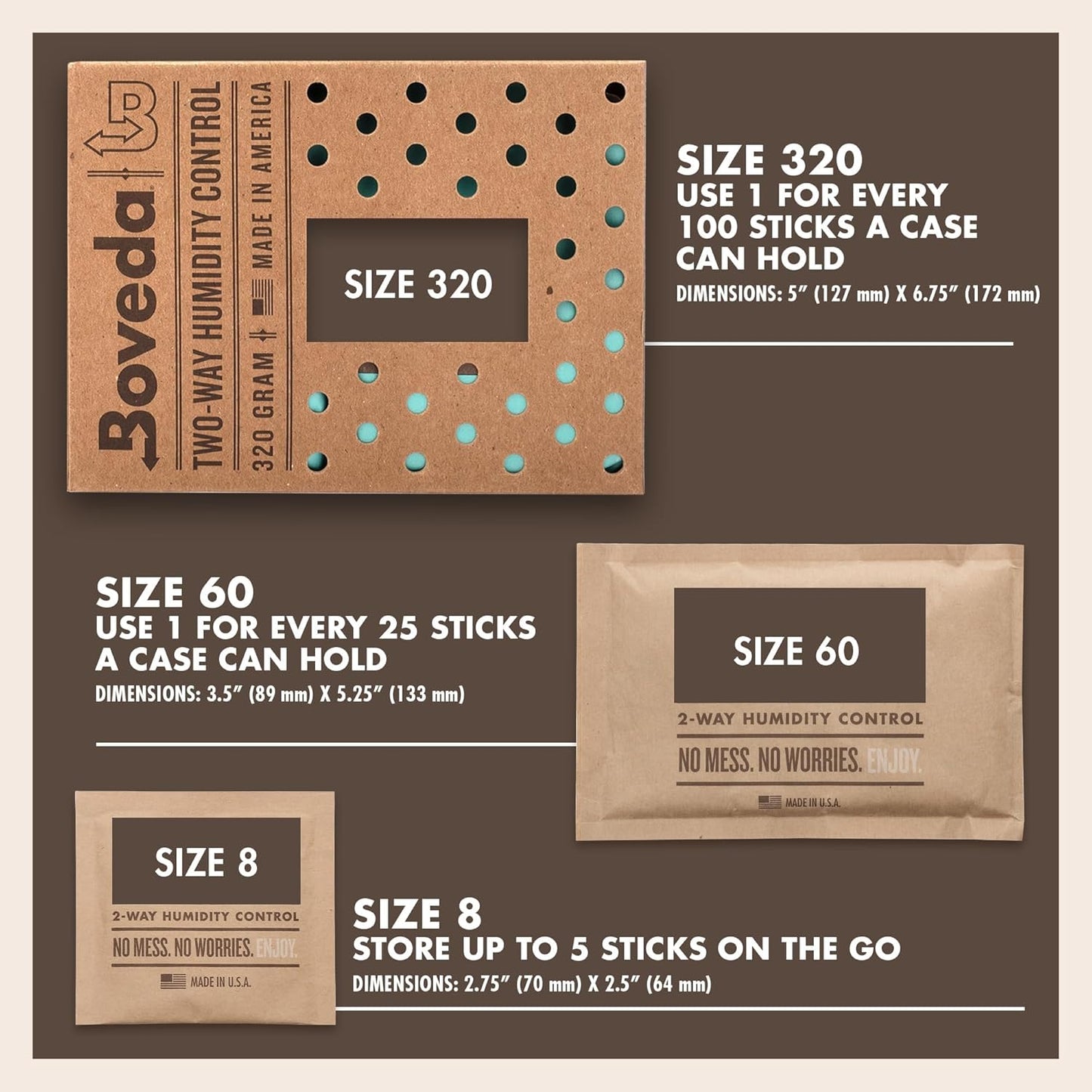 Boveda 72% RH 2-Way Humidity Control – Restores & Maintains Humidity – All in One Solution for Humidification- Patented Technology - Convenient & Versatile - 10 Count Resealable Bag