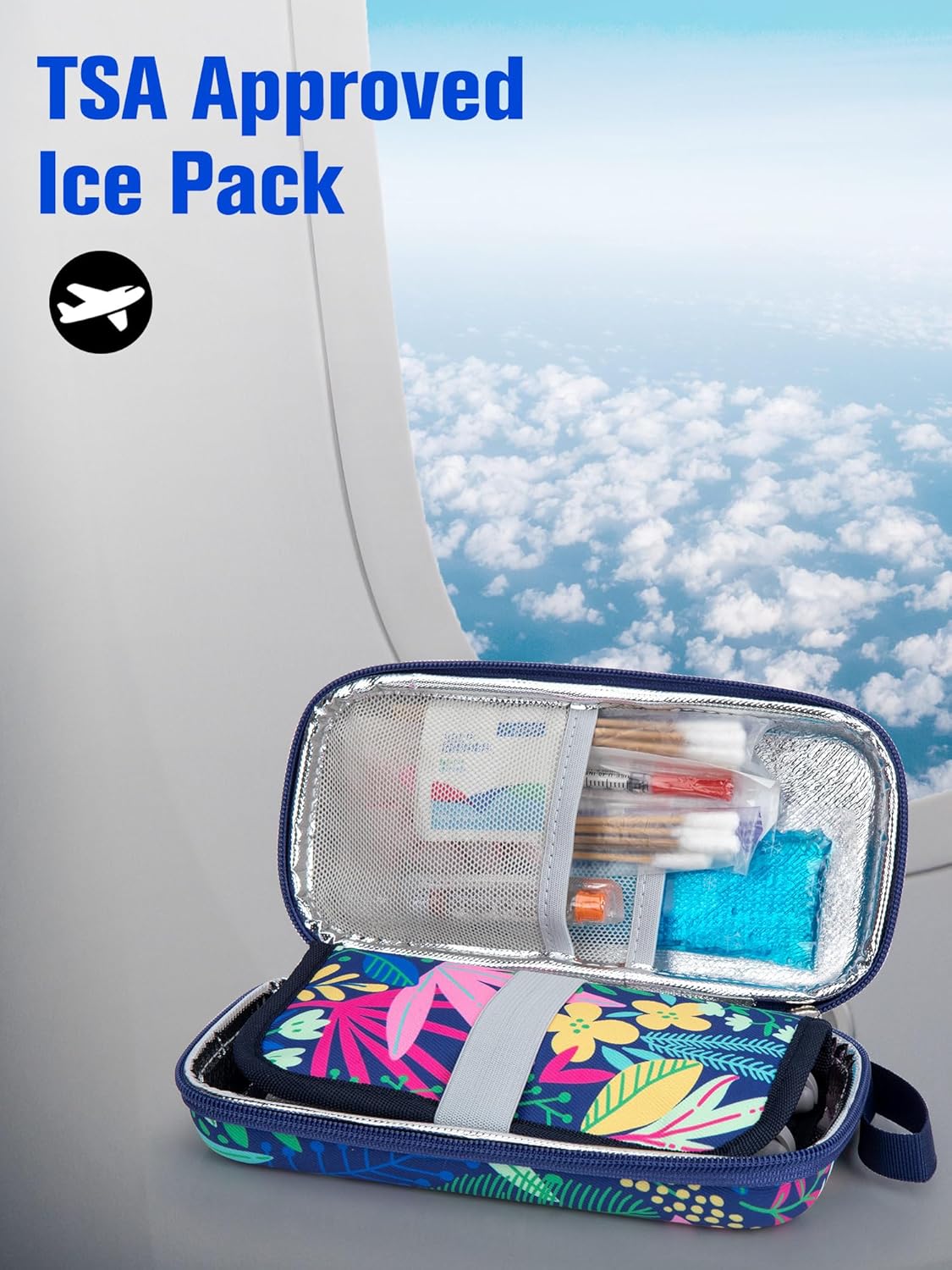 Leng Ke Gel Ice Packs for Insulin Cooler Travel Case, 4 Pack TSA Approved Ice Packs, Reusable Ice Packs, Small Ice Pack for Travel