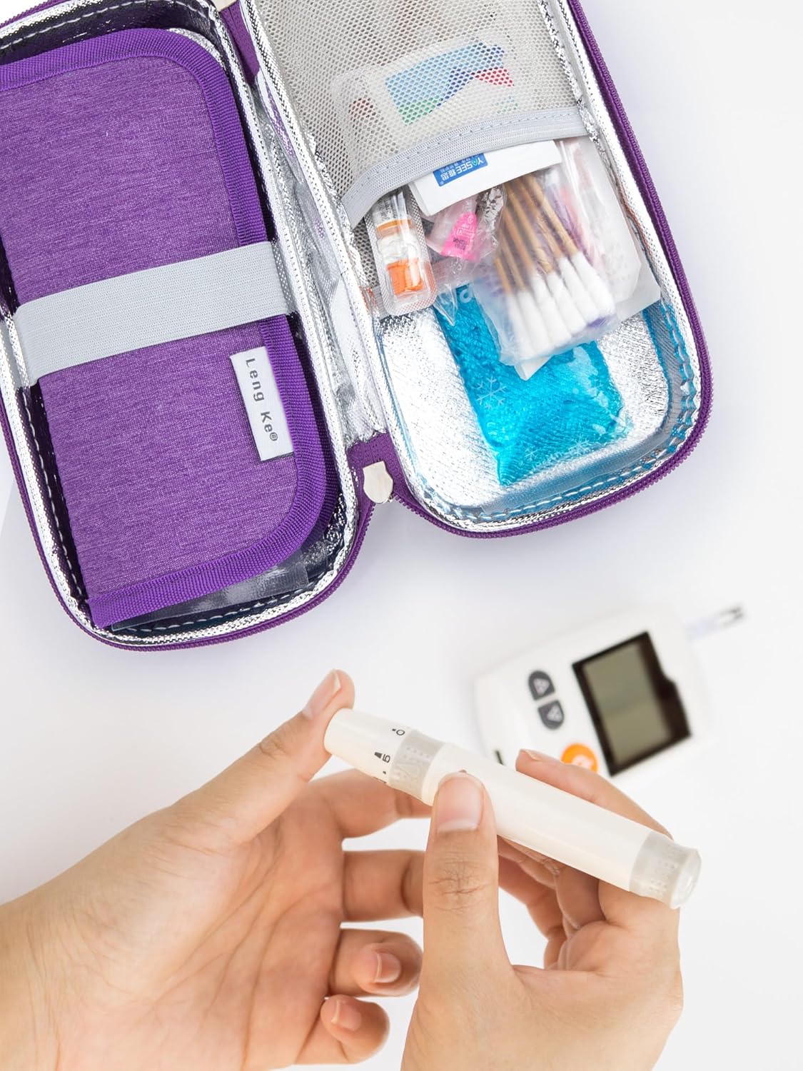 4 Pack Ice Pack for Insulin Cooler Travel Case - TSA Approved Ice Packs for Diabetic Travel Case and Travel Medicine Organizer,Small Gel Ice Pack for Refrigerated Medicine Travel Case by Leng Ke