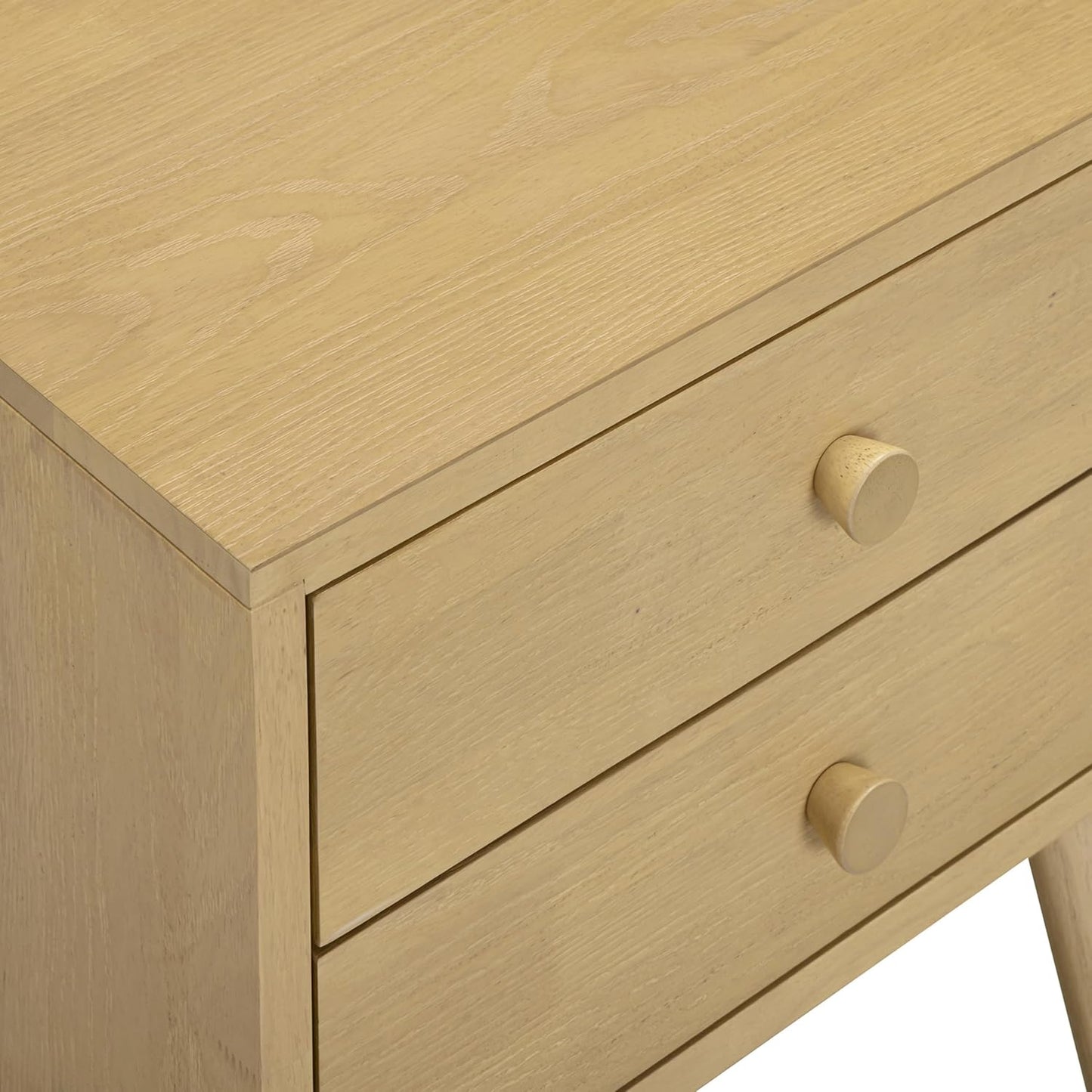 NTC Lux Nightstand with 2 Drawers, Featuring Adaptable Design, 150 lbs Load Capacity, Water-Resistant, Elevate Your Space, Easy Assembly - Sand