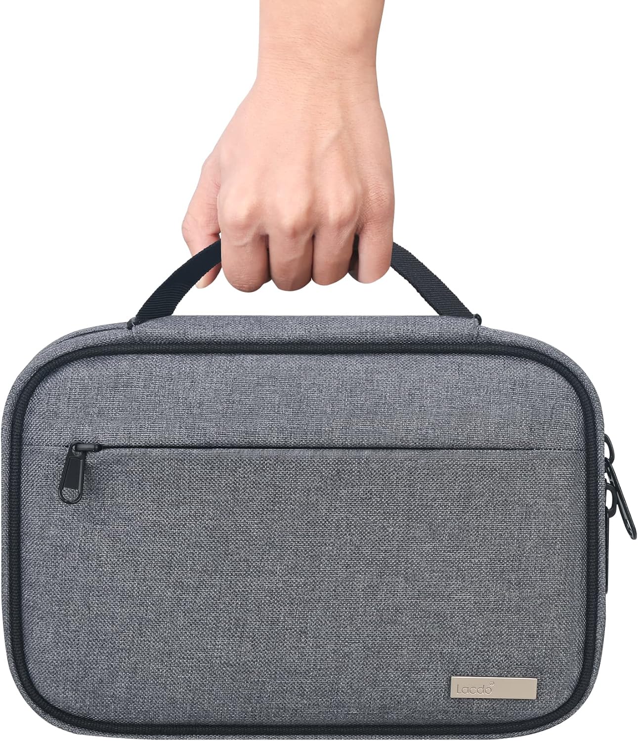 Lacdo USB Flash Drive Case Thumb Drive Holder Case Organizer Portable Electronic Accessories Storage Bag for SanDisk/SamData/Samsung USB Flash Drives Jump Drive Memory Stick, SD Card, Cables, Gray