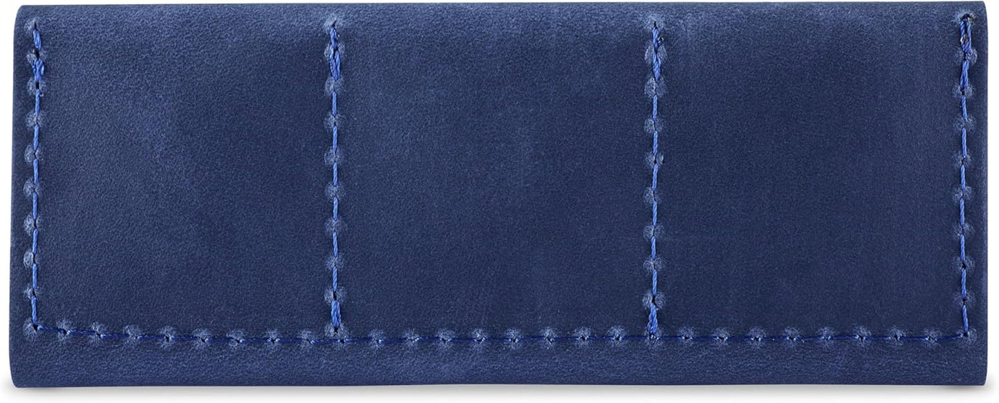 Leather SD Card Holder, SD Card Case, Micro SD Card Holder Organizer, SD Card Storage Case, Memory Card Case Cover, Travel Memory Card Case (Blue)