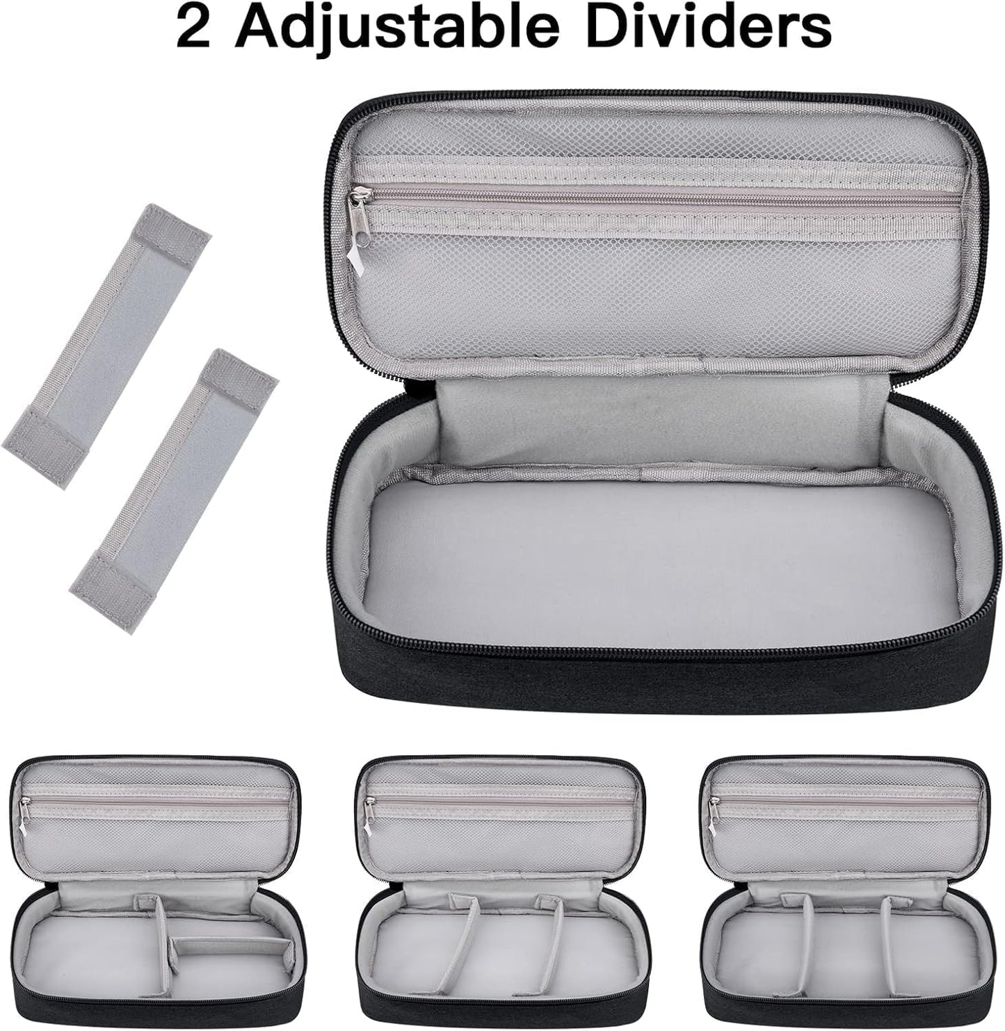 Cable Organizer Bag, Electronic Organizer Travel Case for Charger & Cords, Travel Accessories, Portable Power Bank (Black)