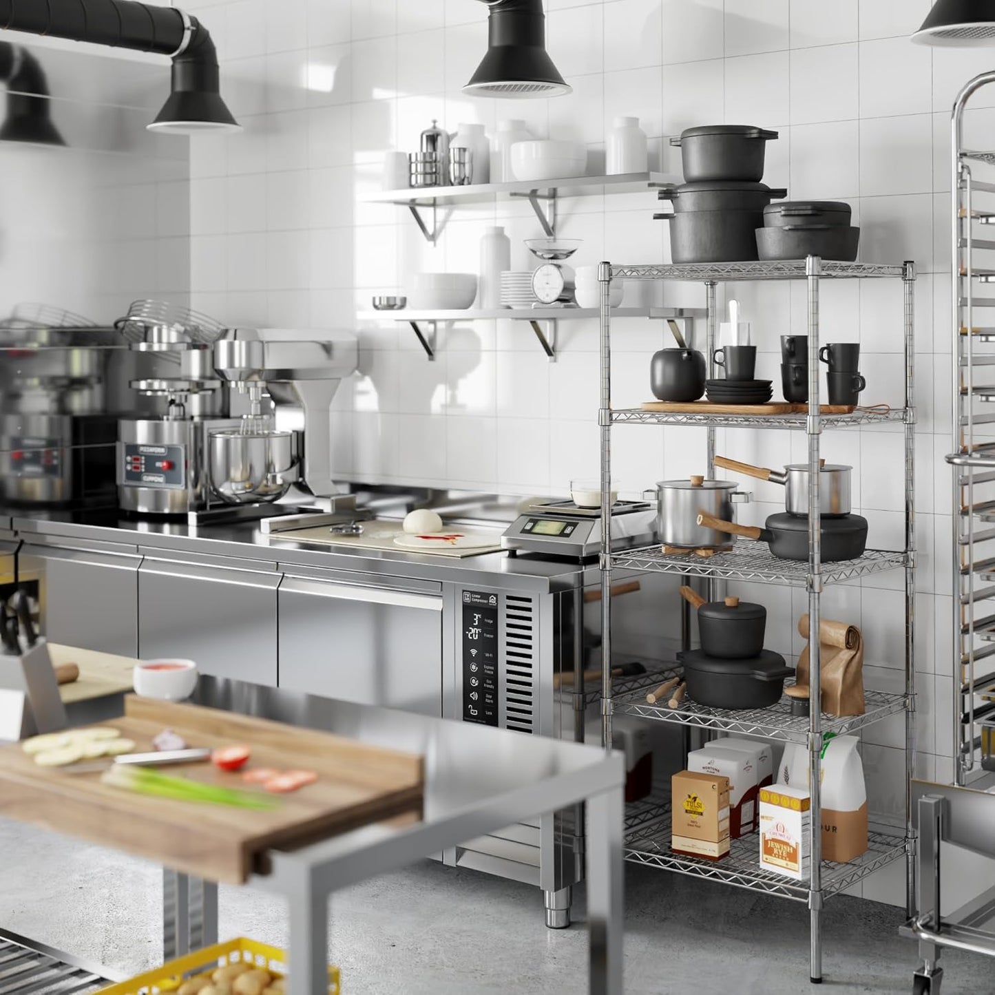 21" Deep x 24" Wide x 64" Height Wire Shelving Kit | 5-Tier | NSF Commercial Storage Rack Unit
