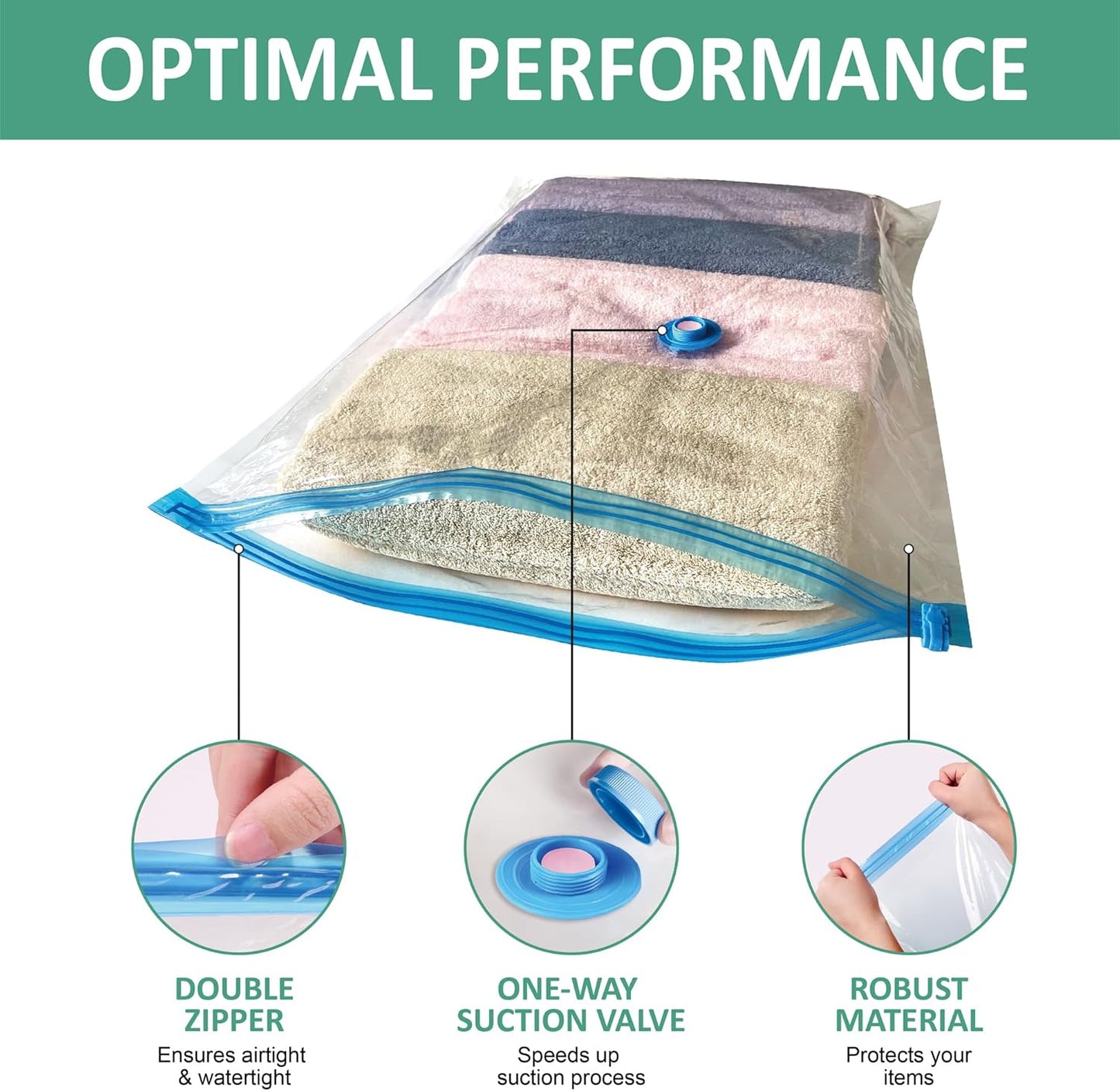 Vacuum Storage Bags with Electric Pump, 10 Large Space Saver Vacuum Seal Bags with Pump, Vacuum Sealer Compression for Clothes, Comforters, Blankets, Bedding