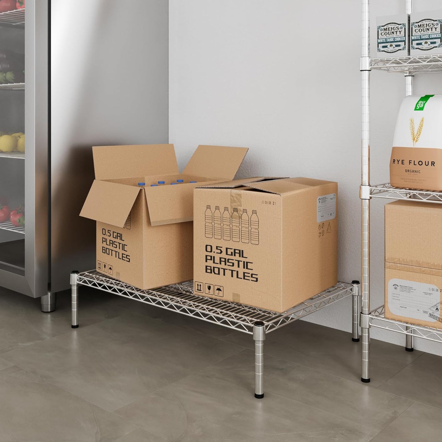 24" Deep x 36" Wide x 8" Height Wire Shelving Kit | 1-Tier | NSF Commercial Storage Rack Unit