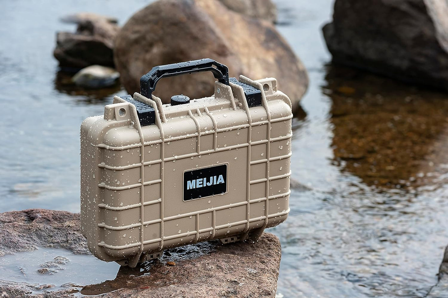 MEIJIA Portable All Weather Waterproof Protective Hard Case, Small Camera Case,Dry Case with Customizable Foam,Fit Use of Drones, Camera,Equipments, 11.65 ”x8.35”x3.78”