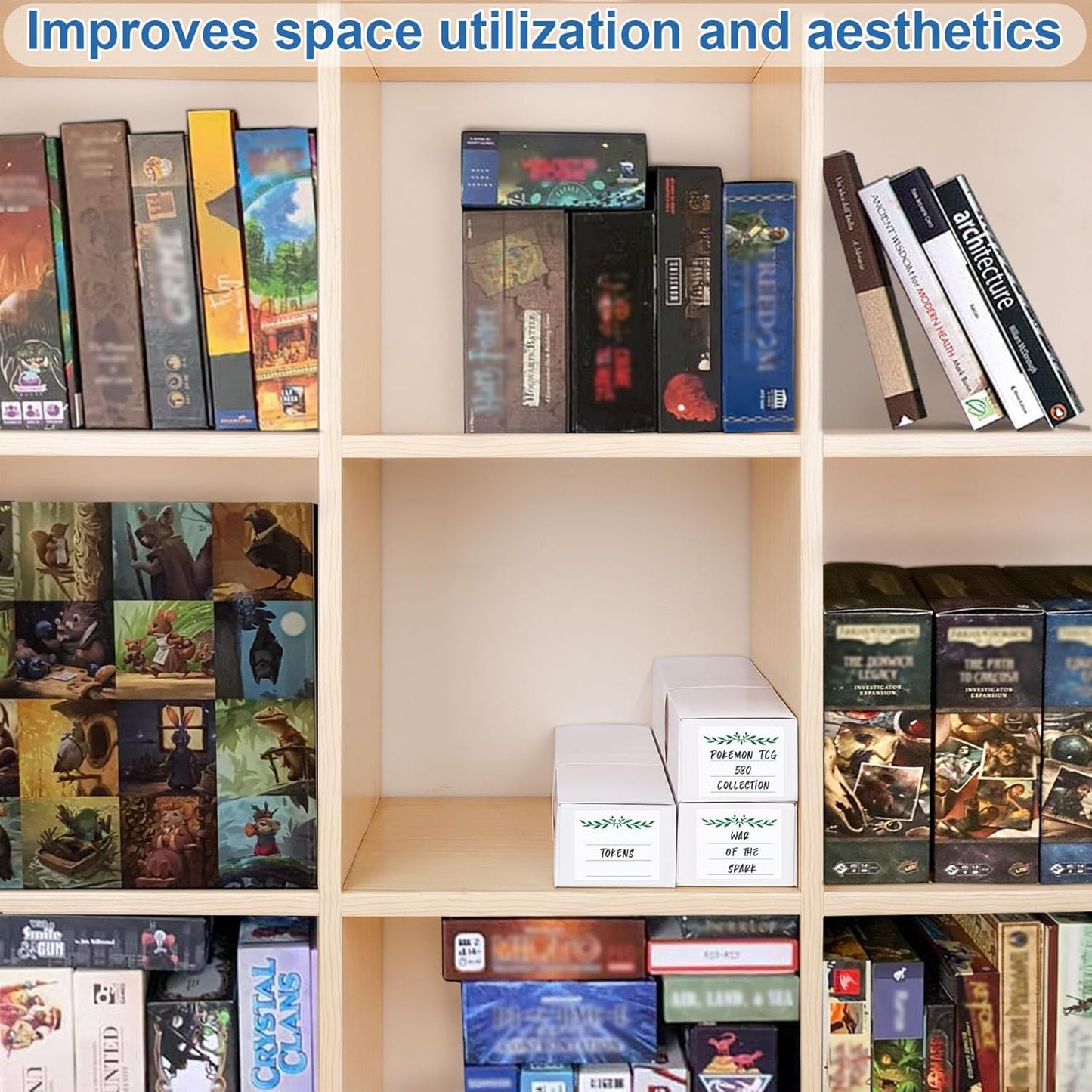 Trading Card Storage Box, Cardboard Storage Boxes with Dividers for Baseball, Sports, Game, Playing Card Collection Organizer, pack of 3