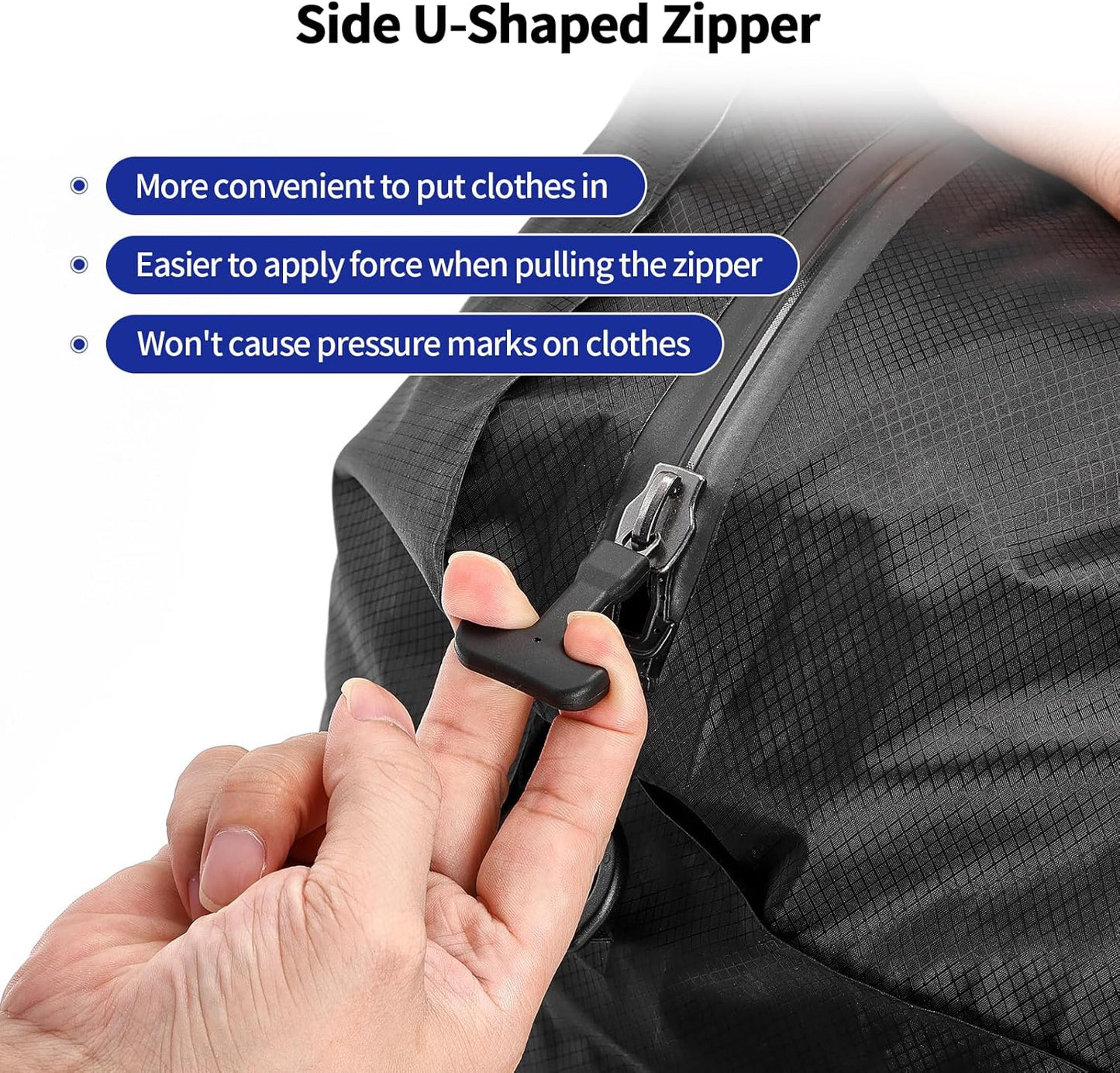 Keaber Travel Vacuum Bag with Pump,Reusable Airless Vacuum Bag for Travel Luggage, Space Saver Vacuum Storage Bags Sealer for Clothing (1-Pack,Black,USB Electric Pump)