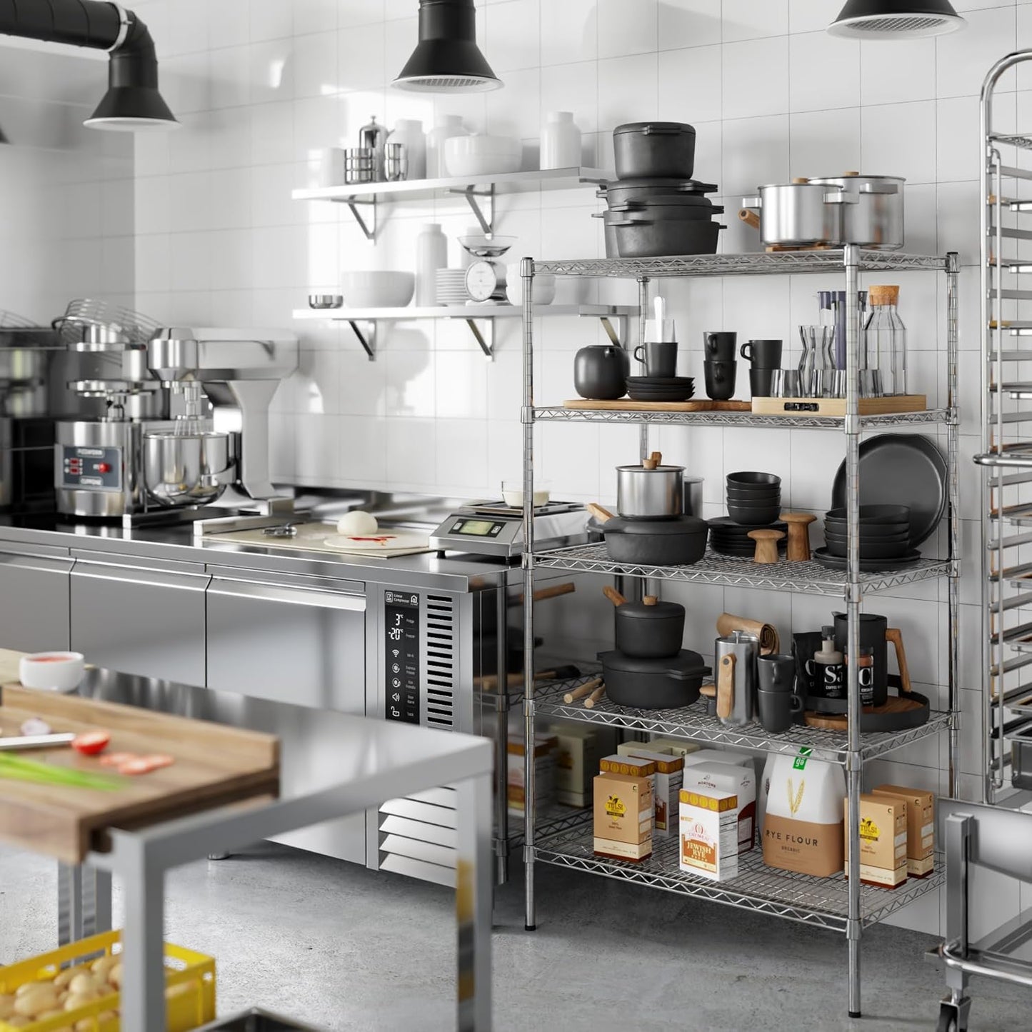 21" Deep x 36" Wide x 64" Height Wire Shelving Kit | 5-Tier | NSF Commercial Storage Rack Unit