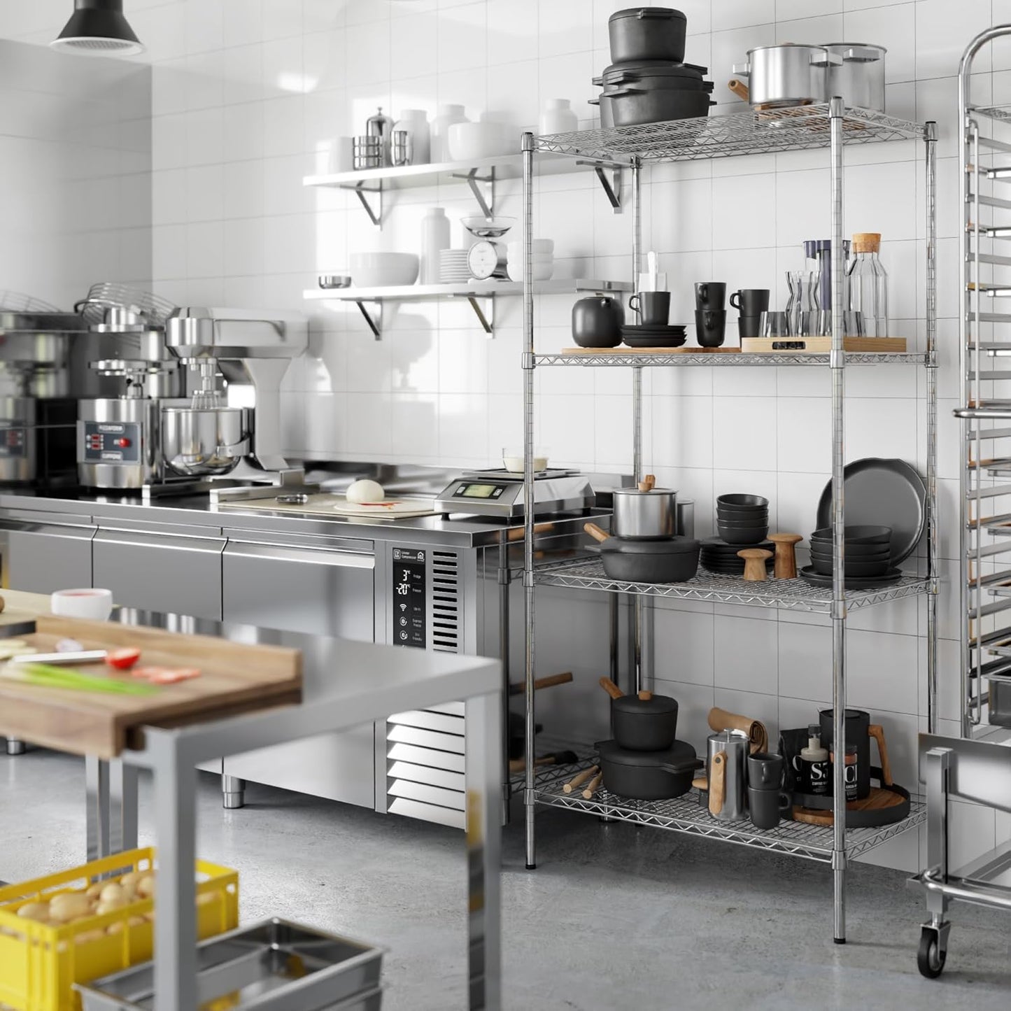 21" Deep x 36" Wide x 74" Height Wire Shelving Kit | 4-Tier | NSF Commercial Storage Rack Unit