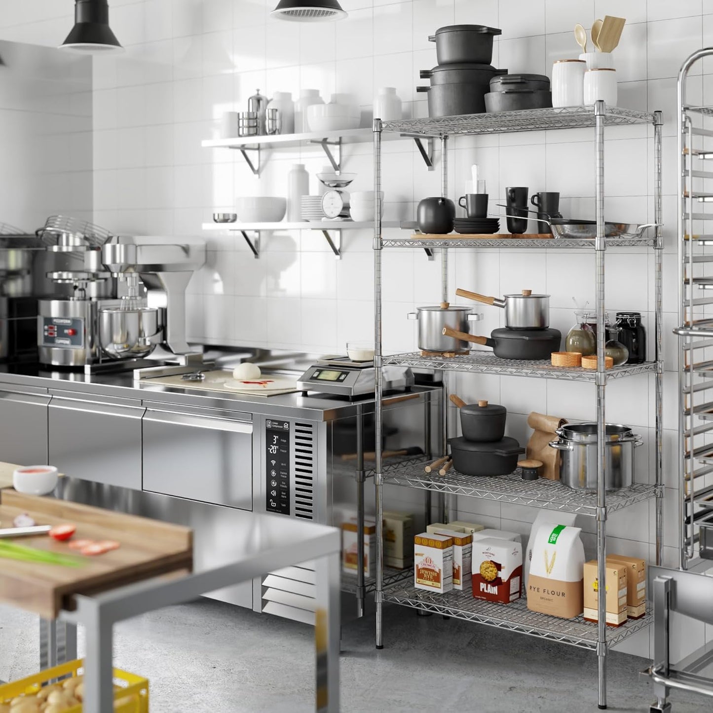 18" Deep x 36" Wide x 74" Height Wire Shelving Kit | 5-Tier | NSF Commercial Storage Rack Unit