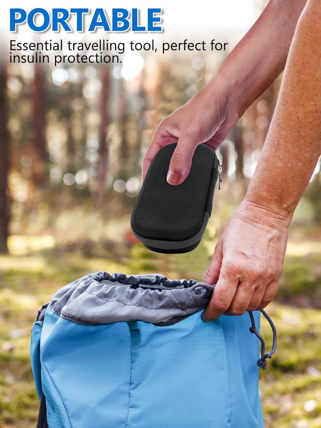 YOUSHARES Insulin Fridge Holder Storage Case Organizer, Insulin Vial Organizer Bag Fits Standard 10ml U-100 Vials, Built-in Aluminium Foil | Safe and Reliable Bottle Protector