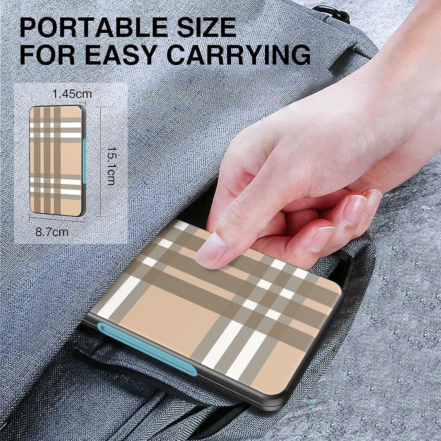 HEIYING Memory Card Case for SD/TF Cards,Portable SD Card Holder Storage Case Compatible with 20 SDXC SDHC and 20 TF Cards Slots