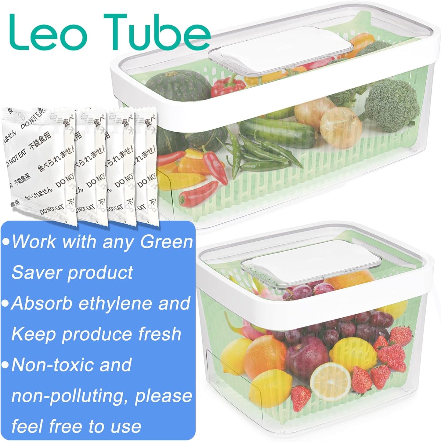 10-Pack Replacement Kits for OXO Good Grips GreenSaver Carbon Filter Refills, Compatible with OXO Good Grips GreenSaver Produce Keeper & Standing Crisper Drawer Insert, Keep Fruits Veg Fresh