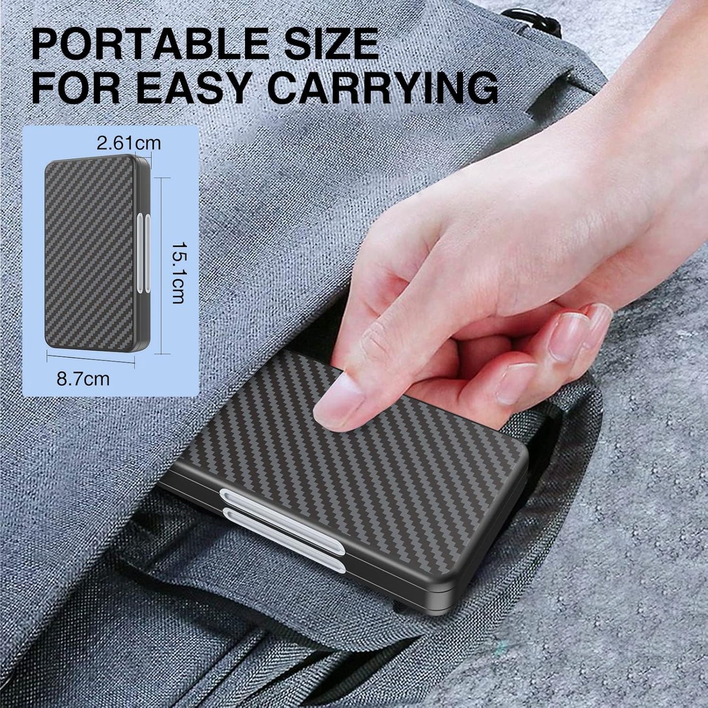 HEIYING SD Card Holder for Memory SD and TF Cards, Portable Case Compatible with 40 SDXC SDHC and 40 TF Card Slots