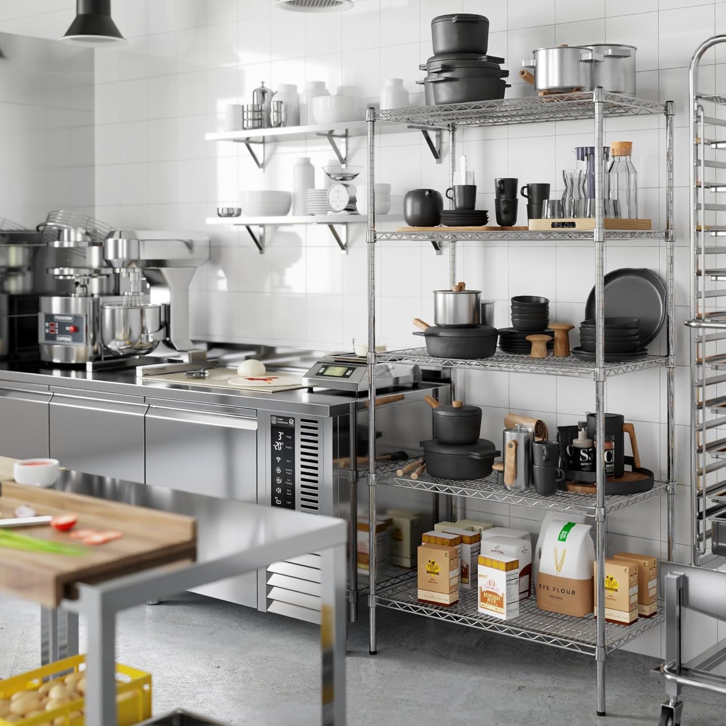21" Deep x 36" Wide x 74" Height Wire Shelving Kit | 5-Tier | NSF Commercial Storage Rack Unit