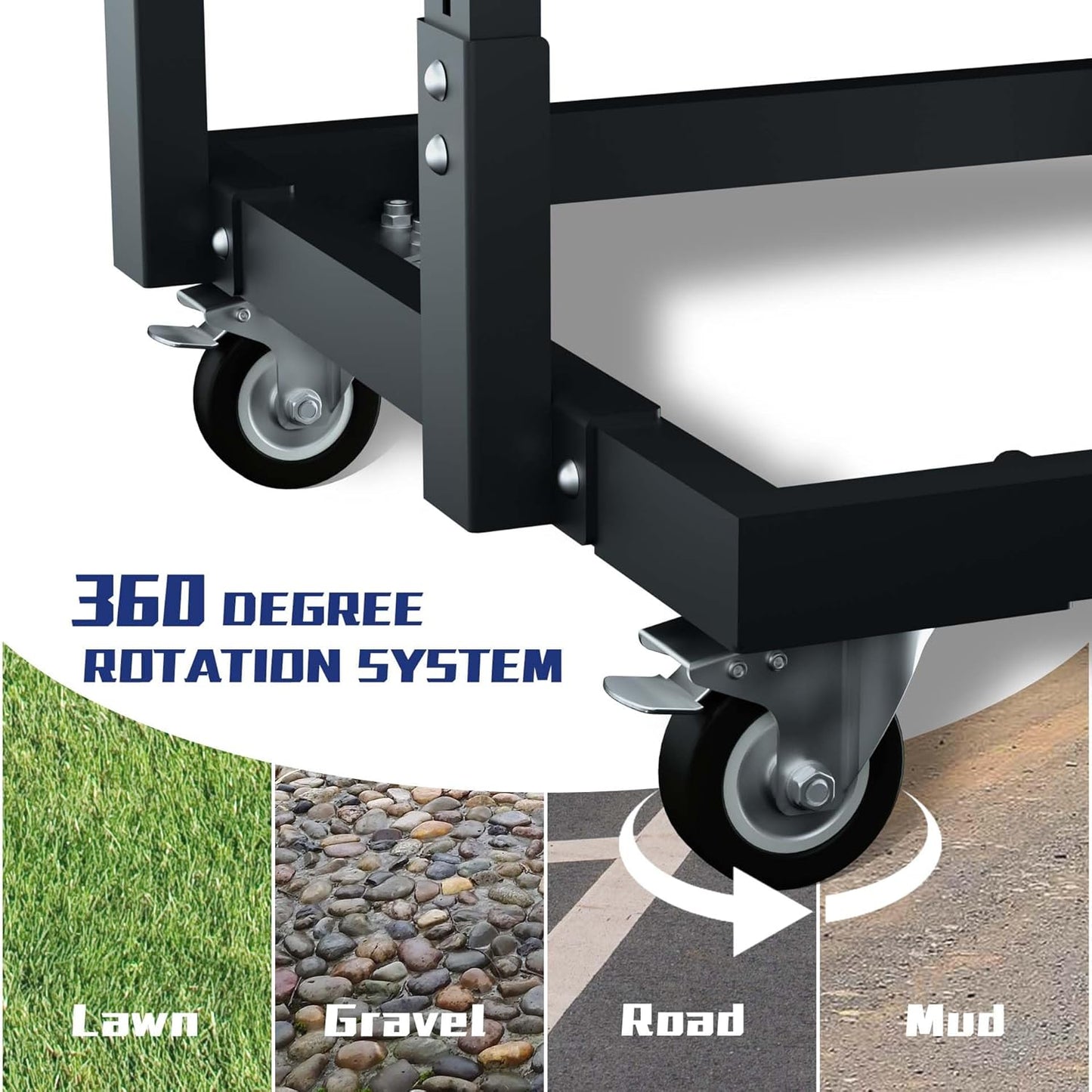 Panel Handler Cart and Shop Stand, Tilting Panel Cart with Rolling Casters, Tilting Panel Mover Mobile Workbench, Drywall Cart for Woodworking, Lumber Furniture Workshop, Warehouses, Garage