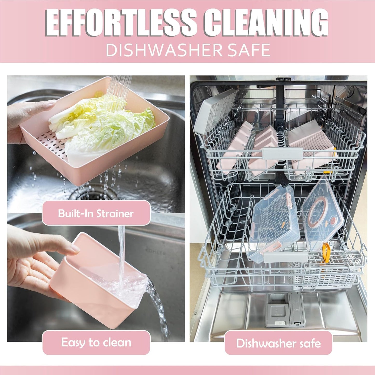 Snackle Box Container - 10 Compartments Including 2 XL, Dishwasher & Microwave Safe, Divided Serving Tray with Lid and Handle, BPA-Free, snack box (1 PCS, Pink, 1 Box with 2 XL Compartments)