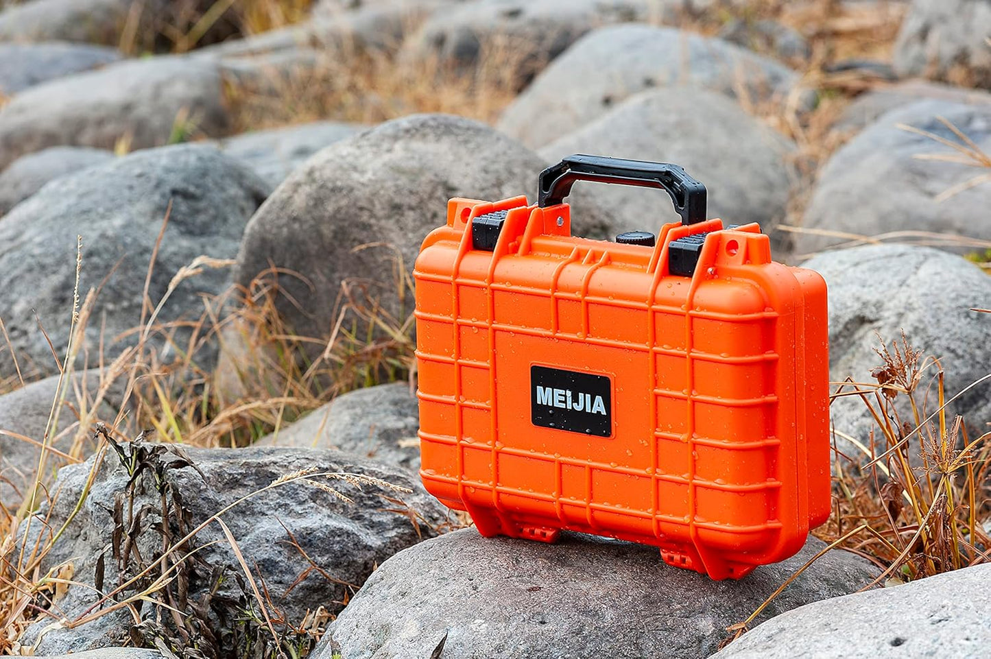 MEIJIA Portable All Weather Waterproof Protective Hard Case, Small Camera Case,Dry Case with Customizable Foam,Fit Use of Drones, Camera,Equipments, 11.65 ”x8.35”x3.78”