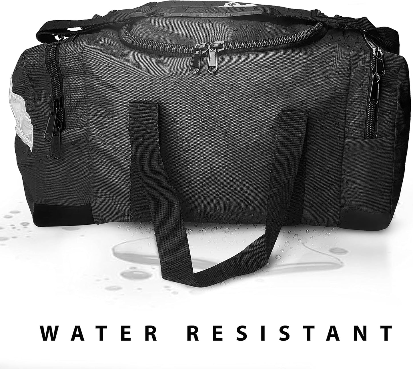 ASA TECHMED Large EMT First Responder Trauma Medical Bag Empty for Home 21x12x9 Inches, Office, School, EMTs, Paramedics, First Responders, Black