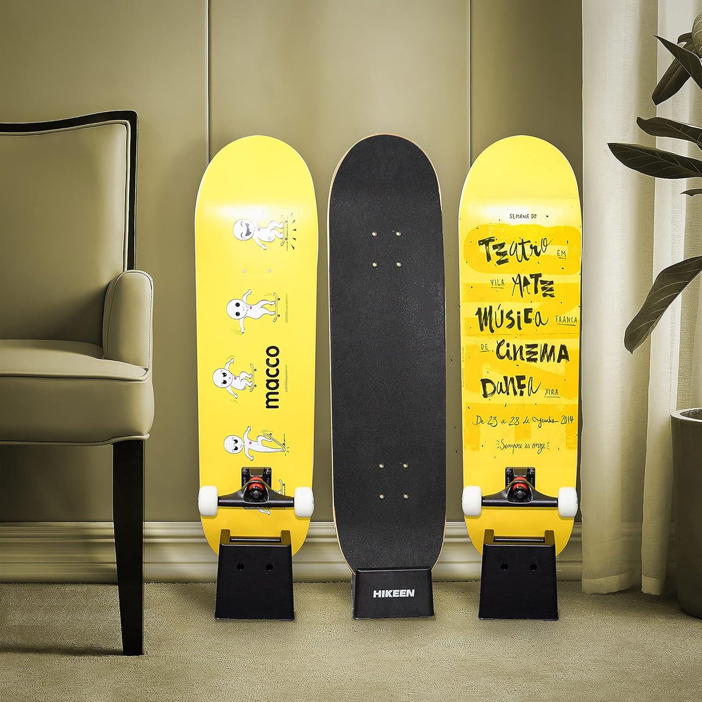 Hikeen Skateboard Holder - Skateboard Stand for Storage and Display