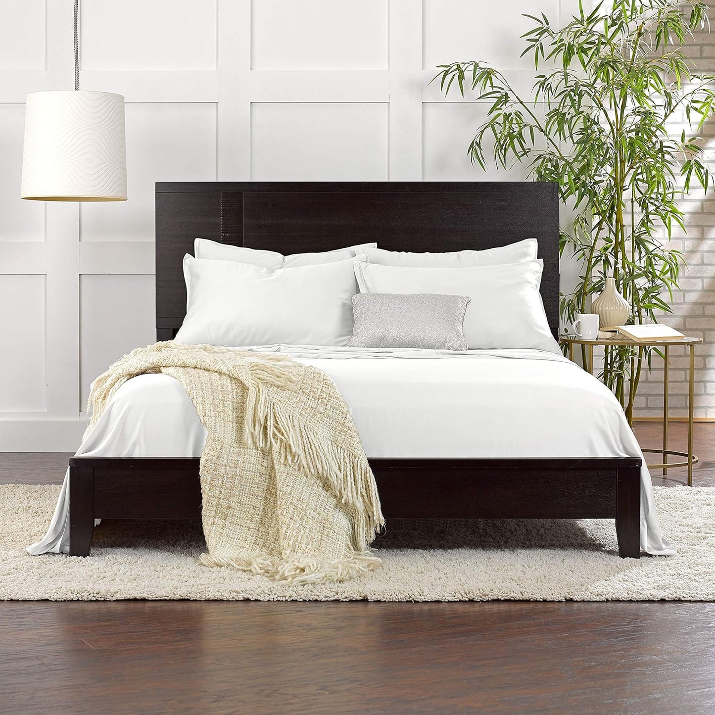 Queen Pillowcases by Pure Bamboo, Genuine 100% Organic Viscose Derived from Bamboo, Luxuriously Soft & Cooling, Double Stitching, Envelope Closure (2 Queen Pillowcases, White)