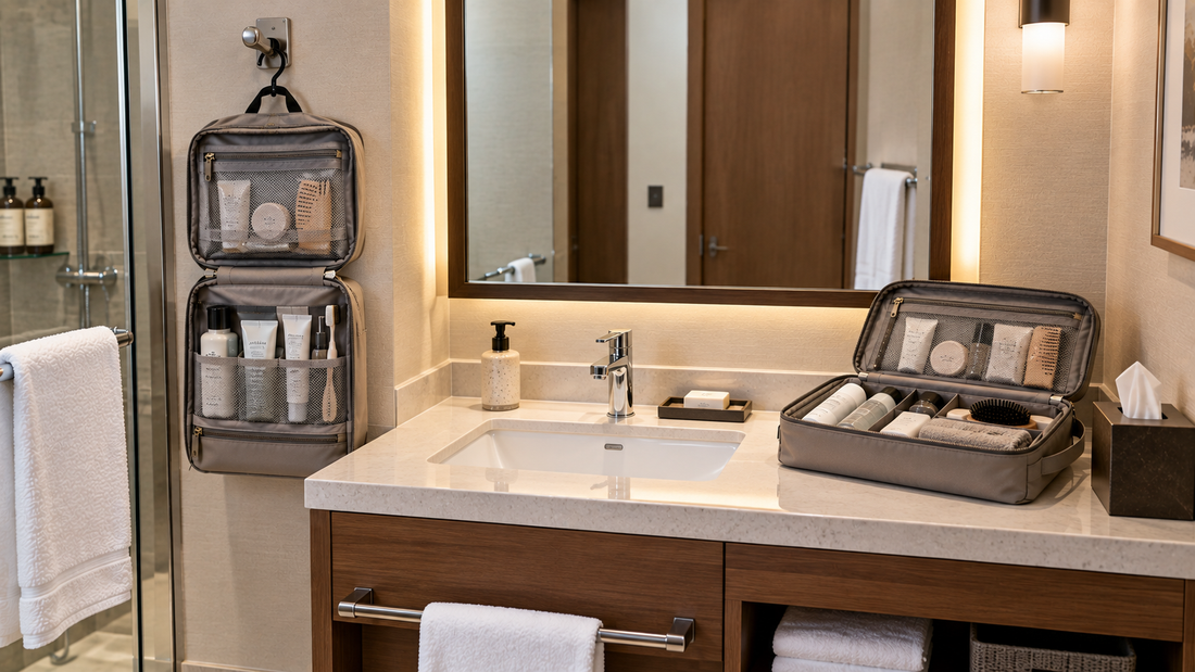 Hanging Toiletry Bag vs Flat Toiletry Organizer: Which Is Better for a Small Hotel Bathroom?