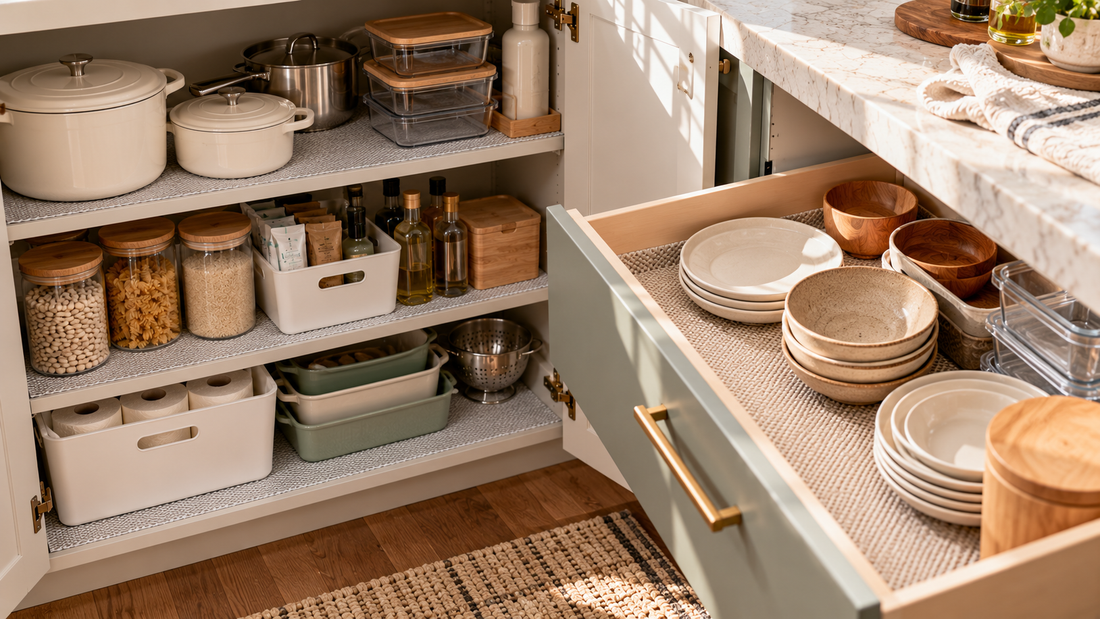 Waterproof EVA vs Absorbent Fabric Shelf Liner: Which Is Better for Cabinets and Drawers?