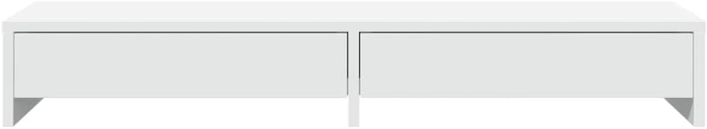 YAFF Monitor Stand with Drawers White 39.4x10.6x5.9 Engineered Wood,Electronics,Electronics Accessories,Computer Accessories,Computer Risers & Stands,854670