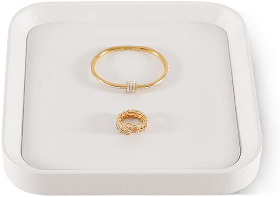 Jewelry Tray, Leather Trinket Tray,Luxury Necklace Organizer,Premium Jewelry Display For Vendors,White Watch Tray