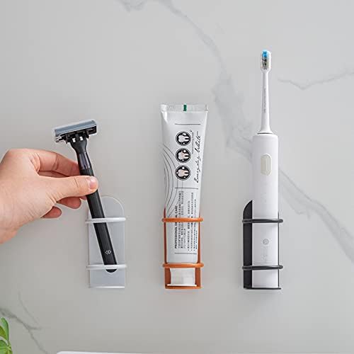 Mighty Eco-Friendly Wall Toothbrush Holder for Bathroom - No Drilling, 2Pack (White)