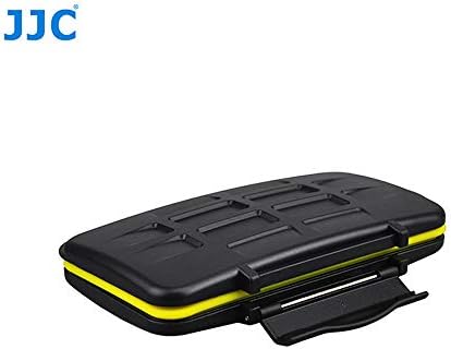 JJC MC-SDMSD24 Ruggard SD Card Case, Micro SD Card Case, Water-Resistant Case for SD Micro SD Cards, Rubber Sealed Ergonomic Locking Easy Carrying Memory Card Case Fits 12 SD 12 Micro SD Cards