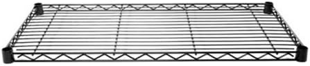 Shelving Inc. 8" d x 8" w x 72" h Black Wire Shelving with 5 Tier Shelves, Weight Capacity 300lbs Per Shelf