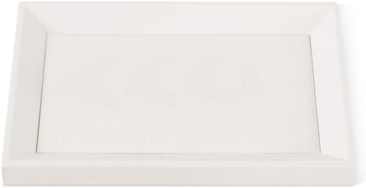 Jewelry Tray, Leather Tray,Luxury White Tray For Earring,Ring,Bracelet,Flat Tray For Dresser