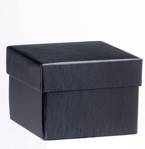 Allure - Bulk Case Of 12 - Luxury Earring Boxes With LED Light, Square Shaped Elegant Diamond Earring Case, For Unique Proposal Or Wedding, Small, Black Velvet Interior Jewelry Display Gift Box.