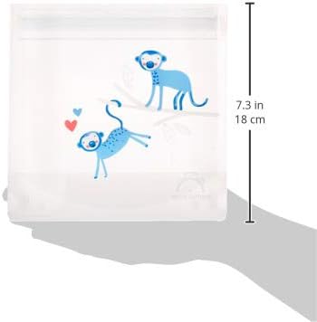 Amazon Brand - Mama Bear Reusable Snack Bags, Hook and Loop, One Size, 18-pack