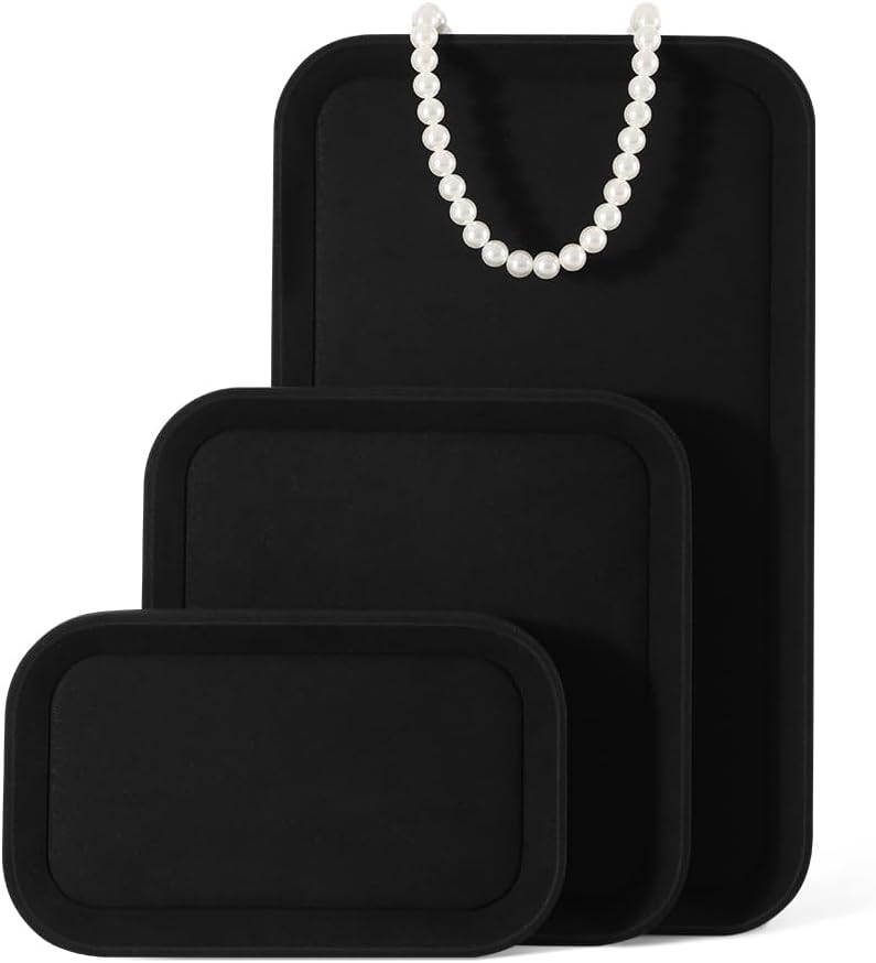 Valet Tray For Men, Velvet Catch All Trays,Luxury Watch Tray,Premium Jewelry Display For Vendors,Black Bracelet Display
