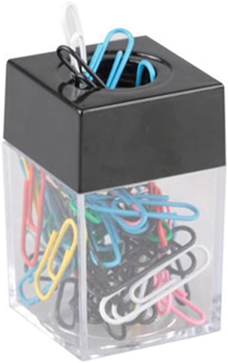 Premium Clear Paper Clip Dispenser Pushpin Storage For Case Thumbtack Dispenser Metal Pin Organizer Holder Box
