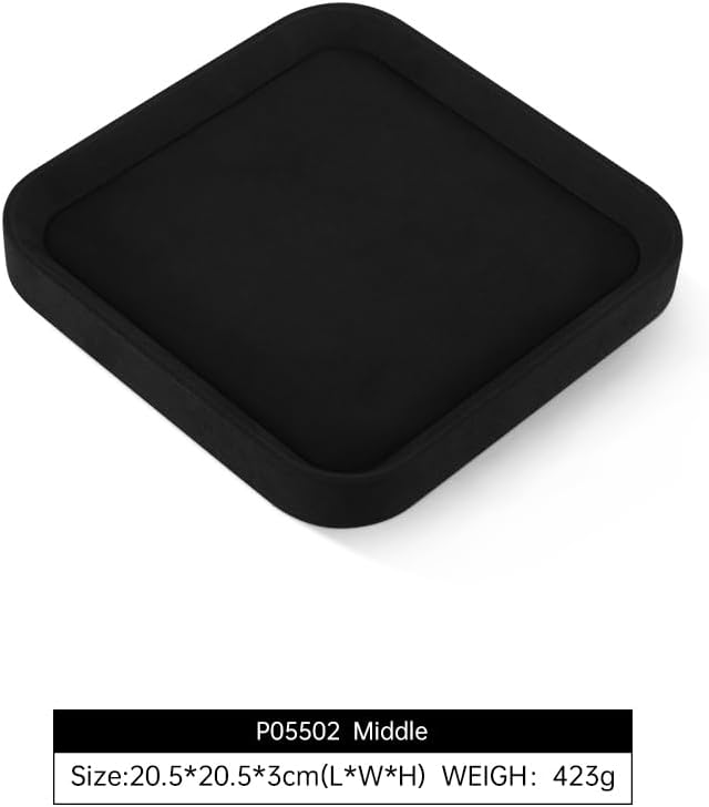 Valet Tray For Men, Velvet Catch All Trays,Luxury Watch Tray,Premium Jewelry Display For Vendors,Black Bracelet Display