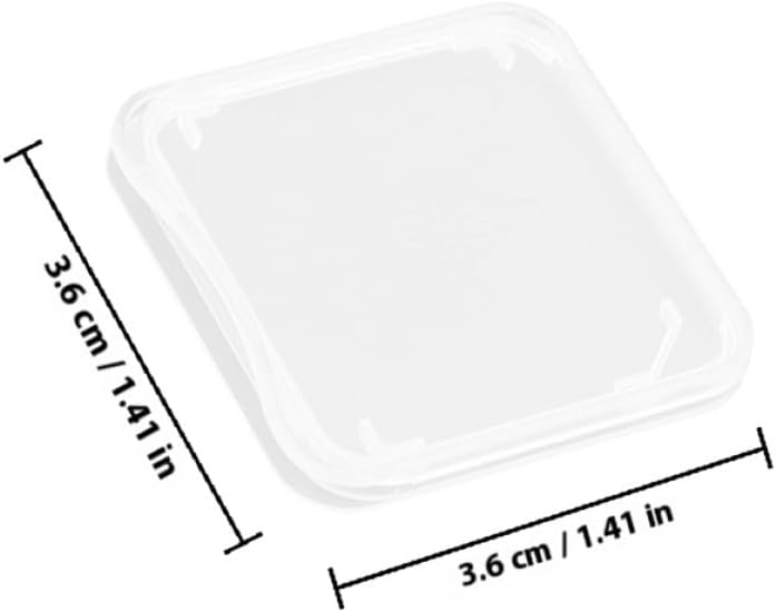 NOLITOY 50pcs 50pcs Memory Card Organizer Box for Travel and Outdoor Activities Compact Dustproof Storage Case with Individual Slots for High-Capacity and Cards