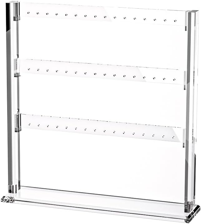 Coward Acrylic Earring Holder Stand, Tabletop Earring Jewelry Easel Display, Earring Jewelry Holder Organizer for Home Use or Store Selling Show (3layer)
